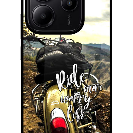 Ride More Worry Less Redmi Note 14 5G Glass Case