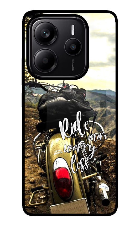 Ride More Worry Less Redmi Note 14 5G Glass Case