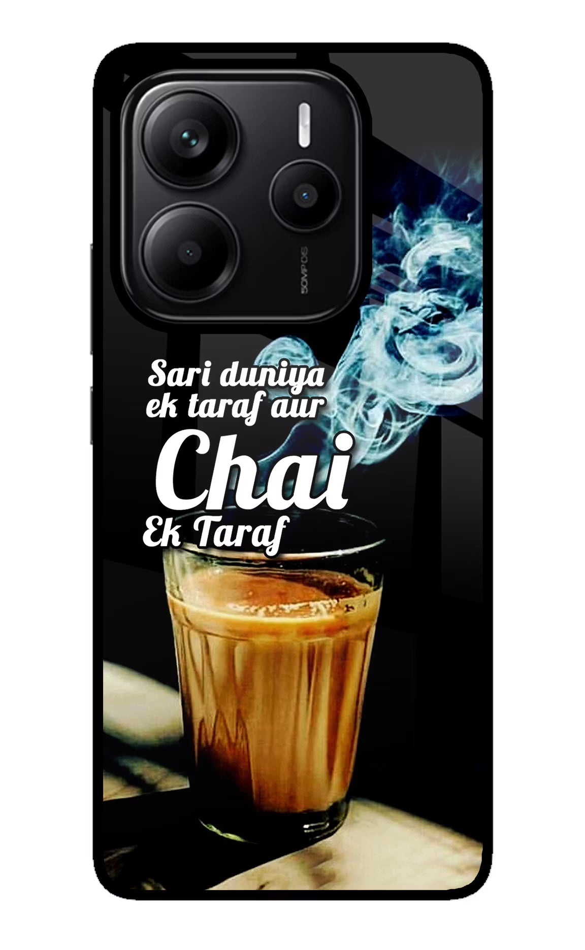 Chai Ek Taraf Quote Redmi Note 14 5G Glass Case