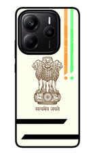 Satyamev Jayate Brown Logo Redmi Note 14 5G Glass Case
