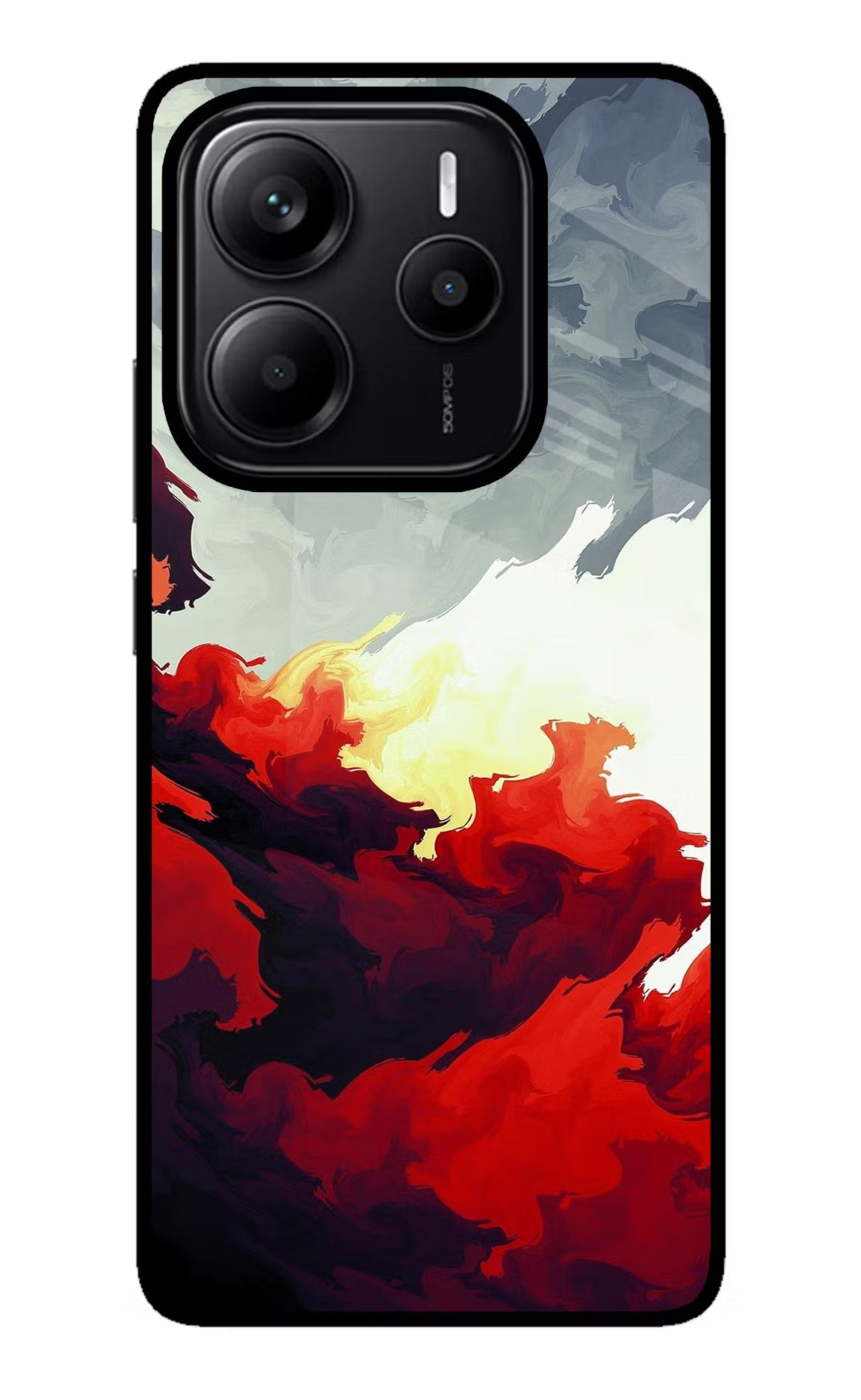 Fire Cloud Redmi Note 14 5G Glass Case