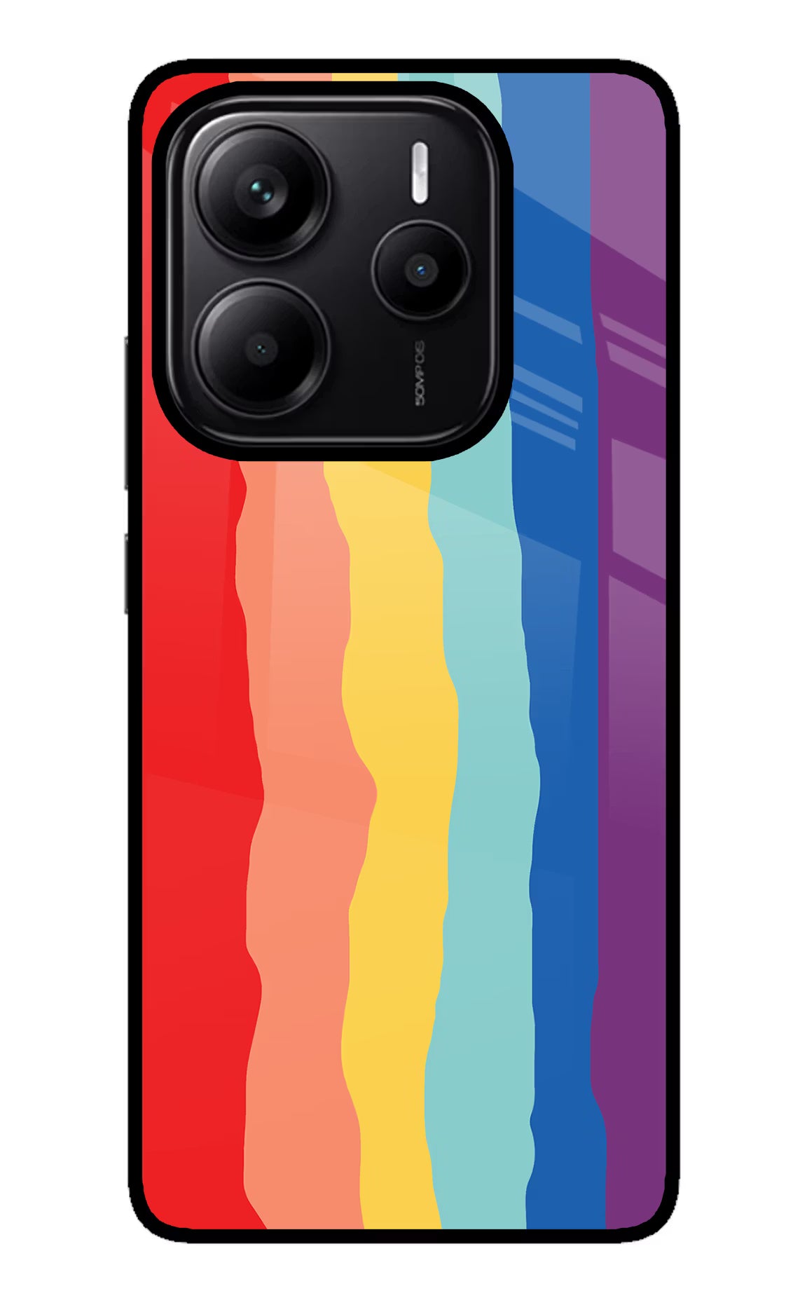 Rainbow Redmi Note 14 5G Glass Case Back Cover by Casekaro