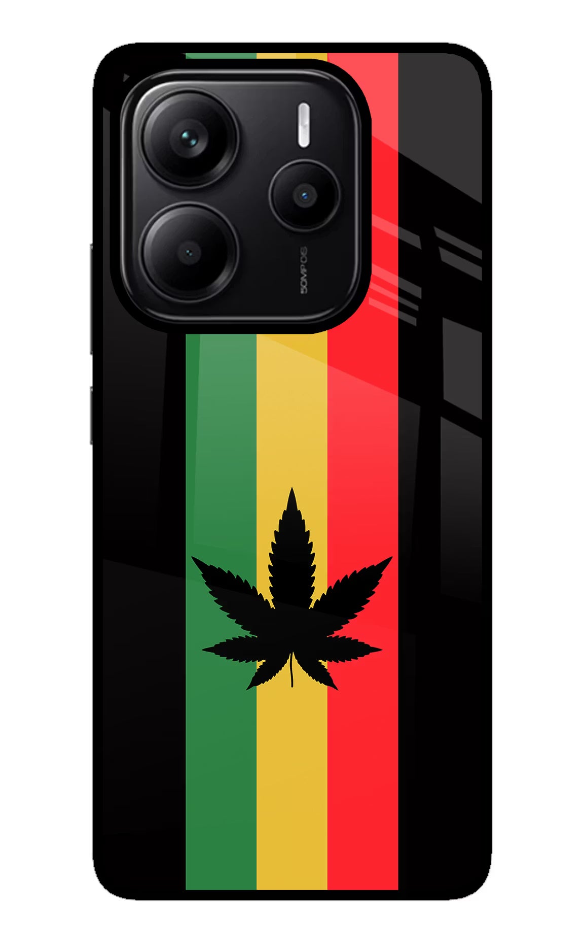 Weed Flag Redmi Note 14 5G Glass Case Back Cover by Casekaro