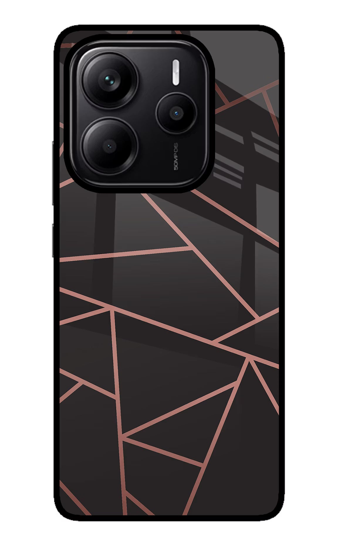 Geometric Pattern Redmi Note 14 5G Glass Case Back Cover by Casekaro