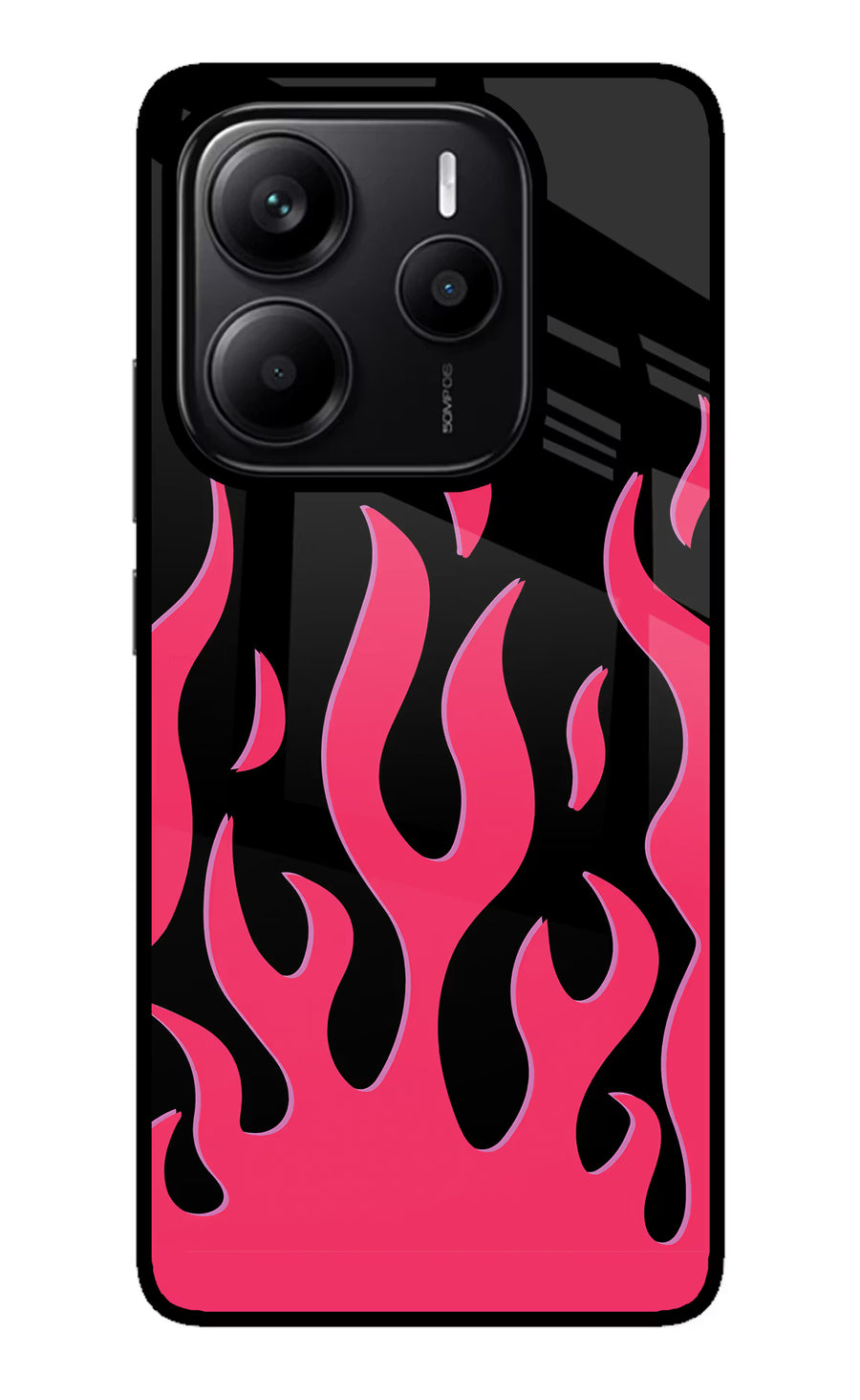 Fire Flames Redmi Note 14 5G Back Cover, Metal case