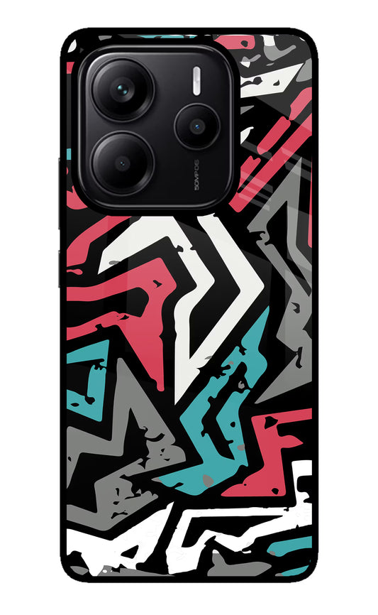 Geometric Graffiti Redmi Note 14 5G Glass Case