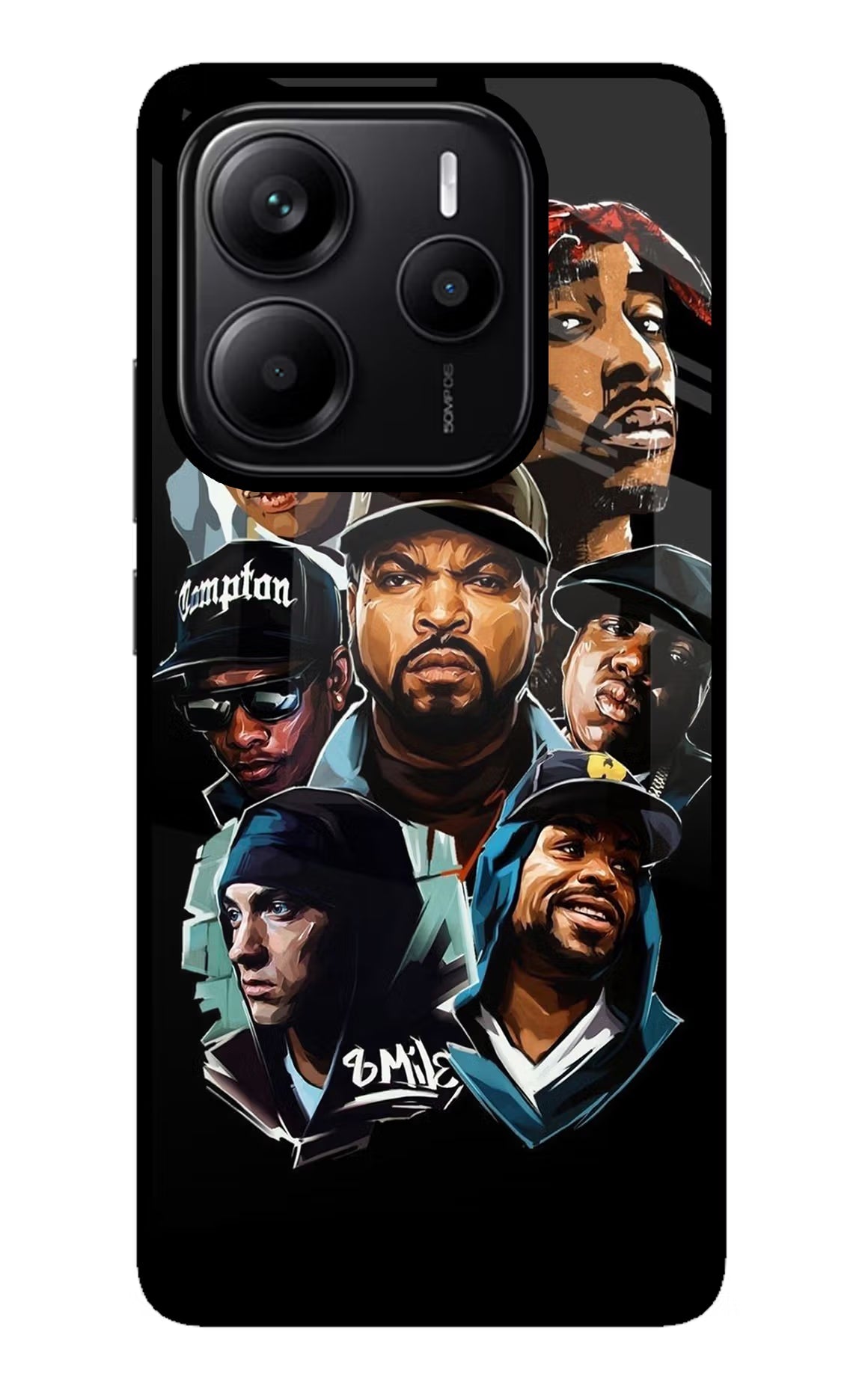 Rappers Redmi Note 14 5G Glass Case Back Cover by Casekaro
