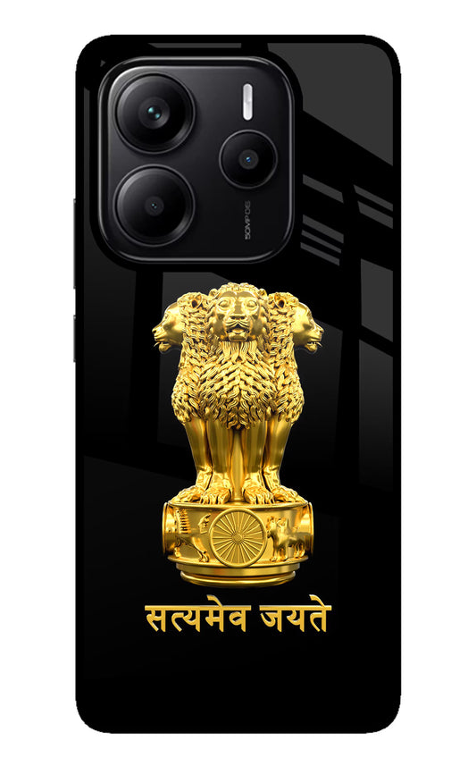 Satyamev Jayate Golden Redmi Note 14 5G Glass Case