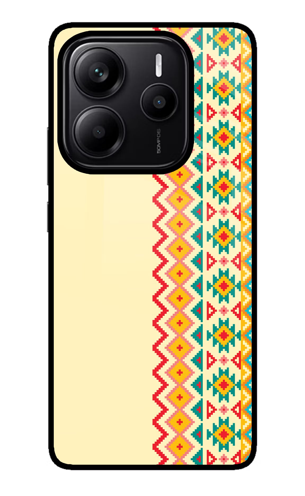 Ethnic Seamless Redmi Note 14 5G Glass Case Back Cover by Casekaro