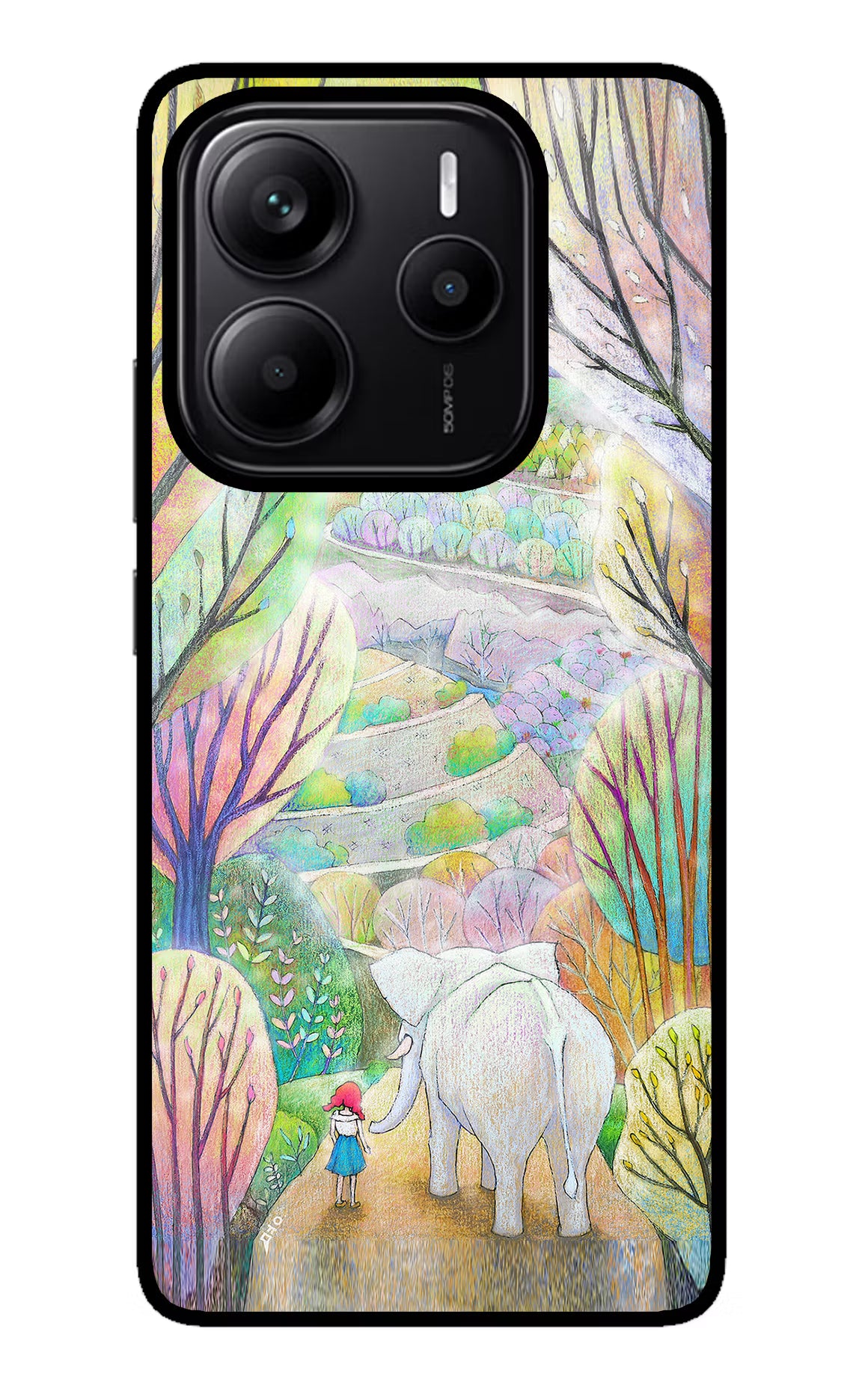 Nature Painting Redmi Note 14 5G Glass Case