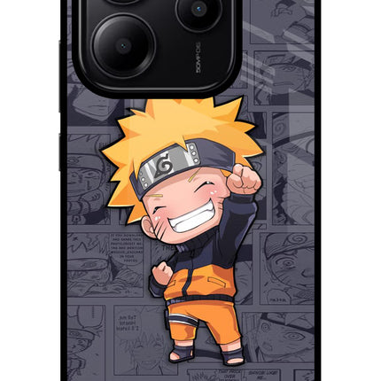 Chota Naruto Redmi Note 14 5G Glass Case Back Cover by Casekaro