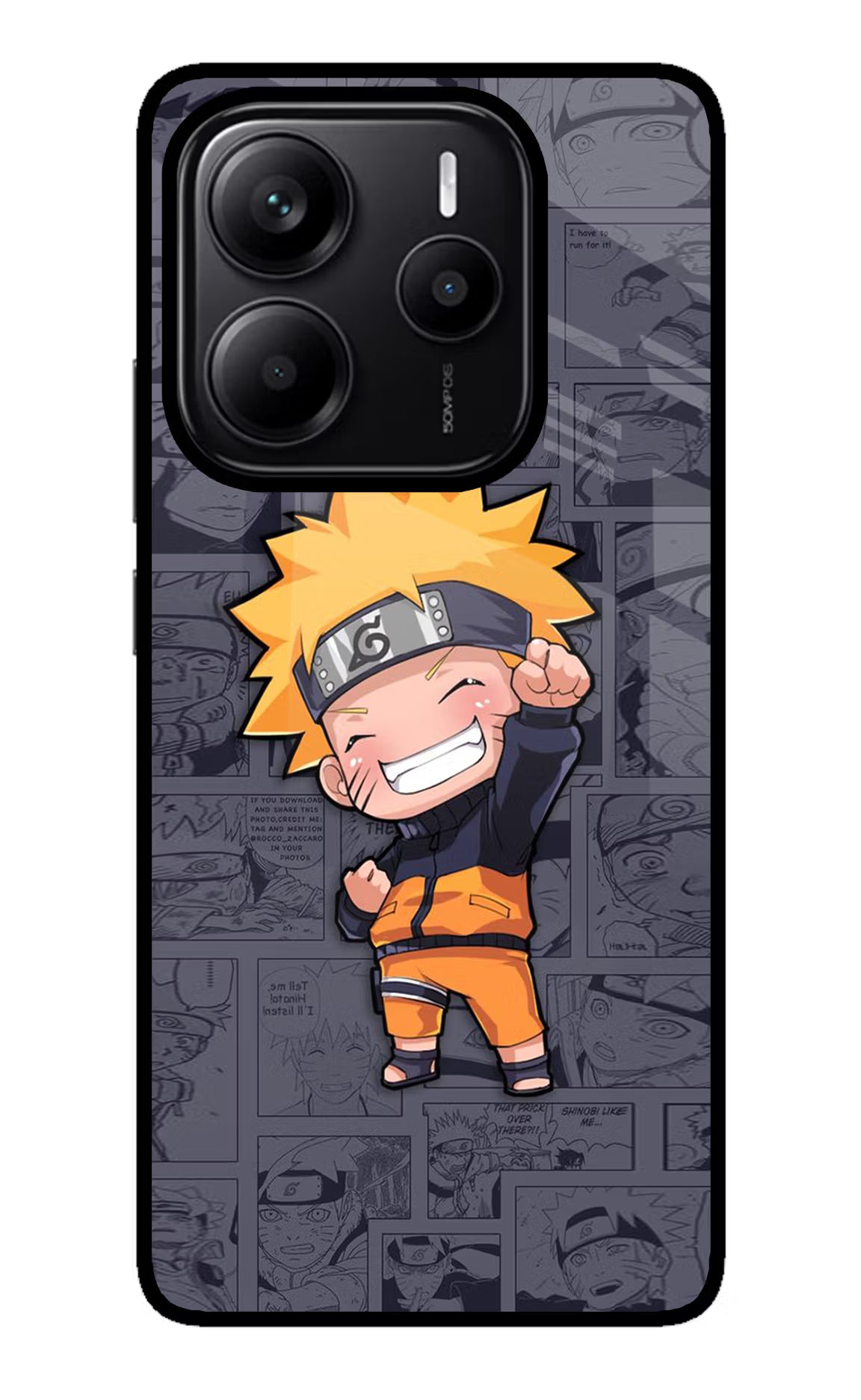 Chota Naruto Redmi Note 14 5G Glass Case Back Cover by Casekaro