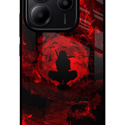 Itachi Uchiha Redmi Note 14 5G Glass Case Back Cover by Casekaro