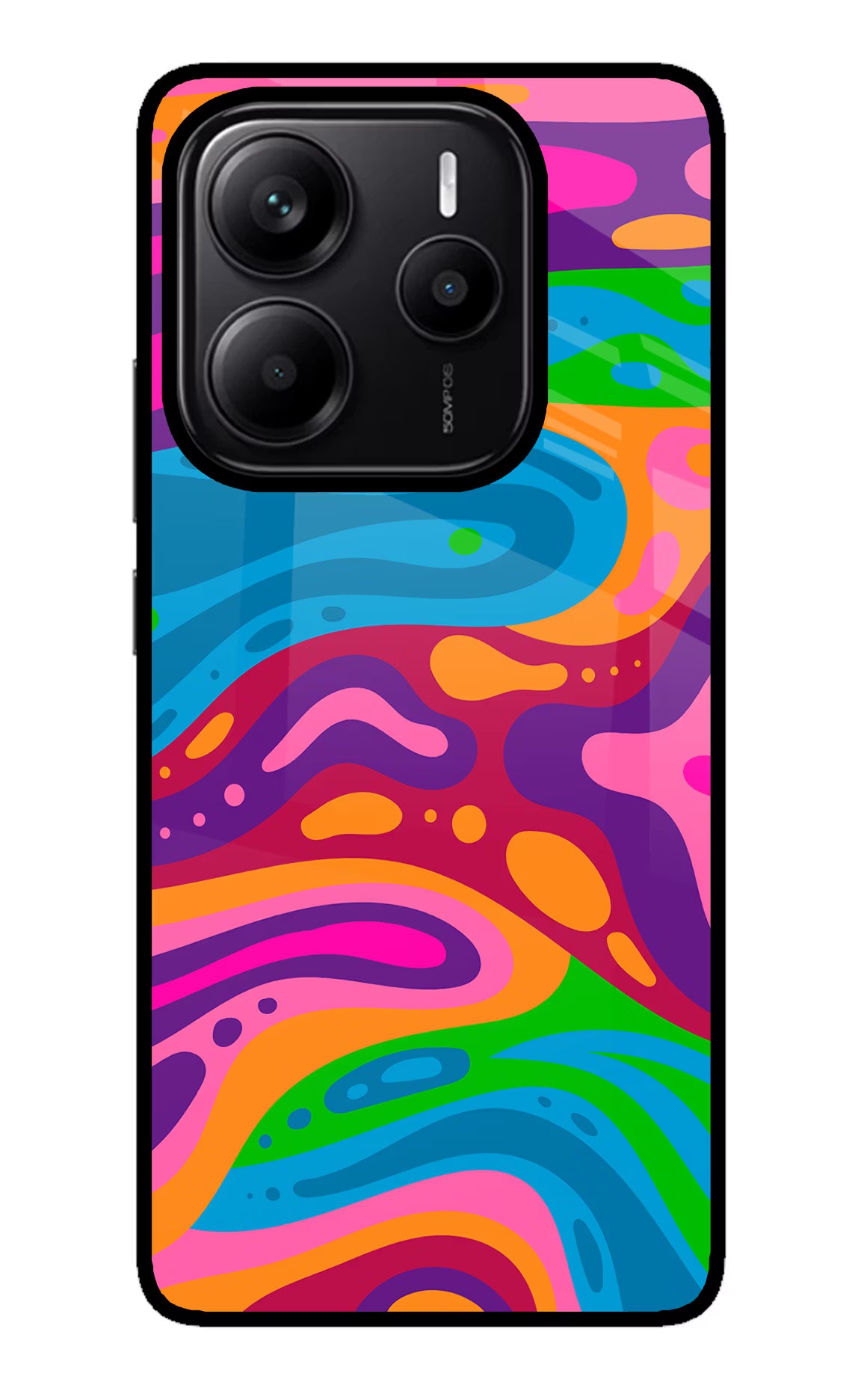 Trippy Pattern Redmi Note 14 5G Glass Case