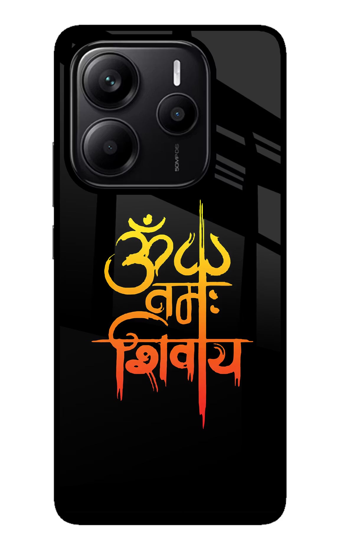 Om Namah Shivay Redmi Note 14 5G Glass Case Back Cover by Casekaro