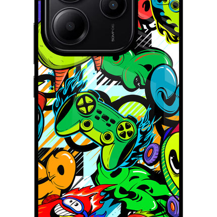 Game Doodle Redmi Note 14 5G Glass Case