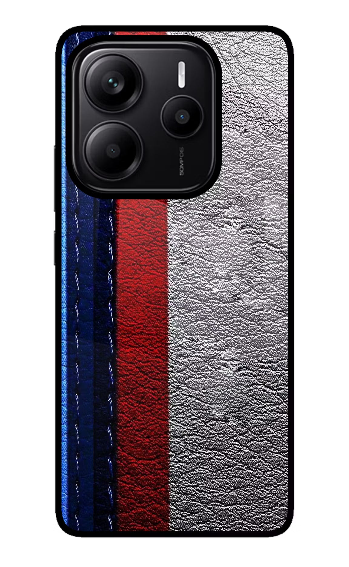 BMW Stripes Redmi Note 14 5G Glass Case Back Cover by Casekaro