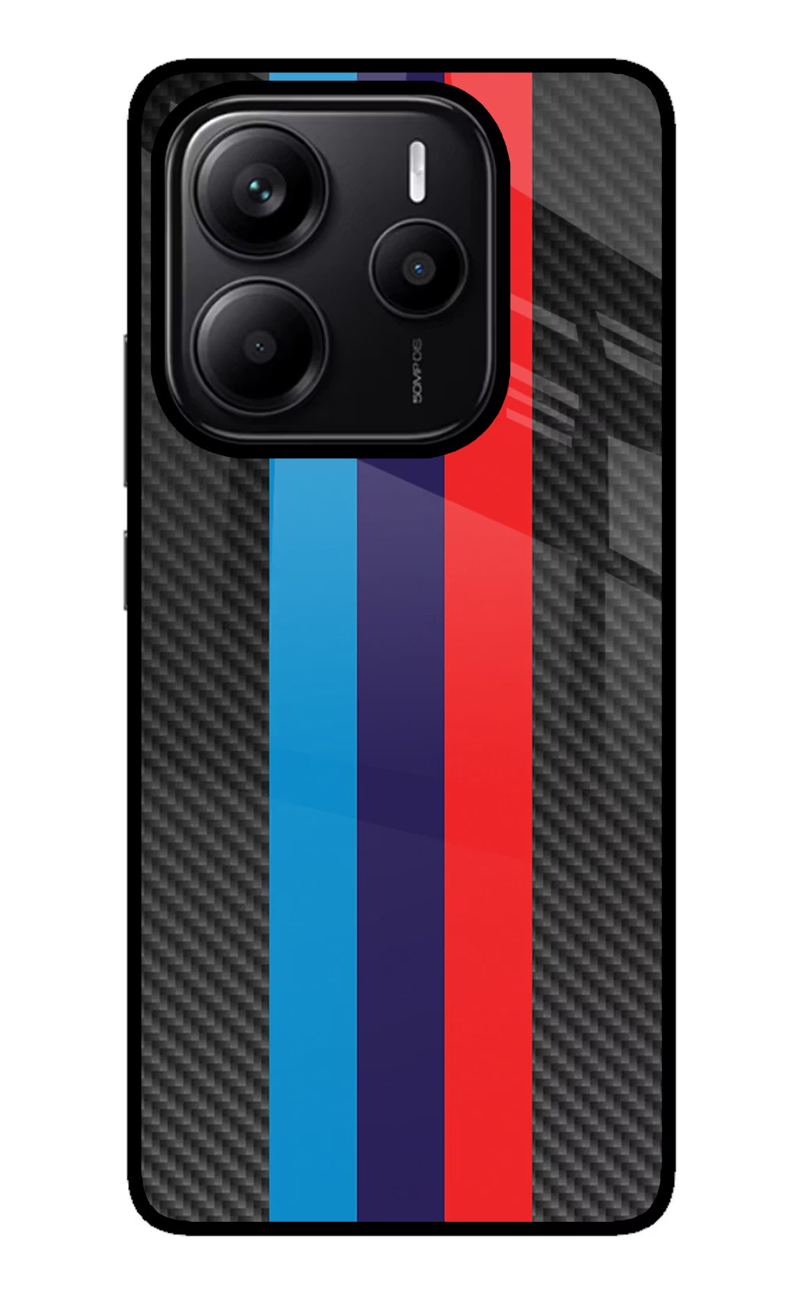 BMW Stripes Pattern Redmi Note 14 5G Glass Case