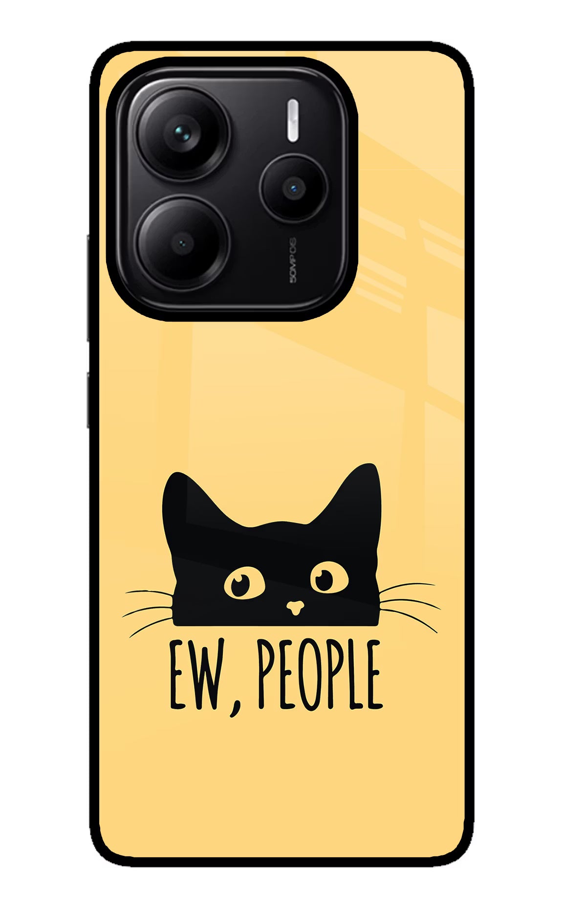 Ew People Catitude Redmi Note 14 5G Glass Case Back Cover by Casekaro