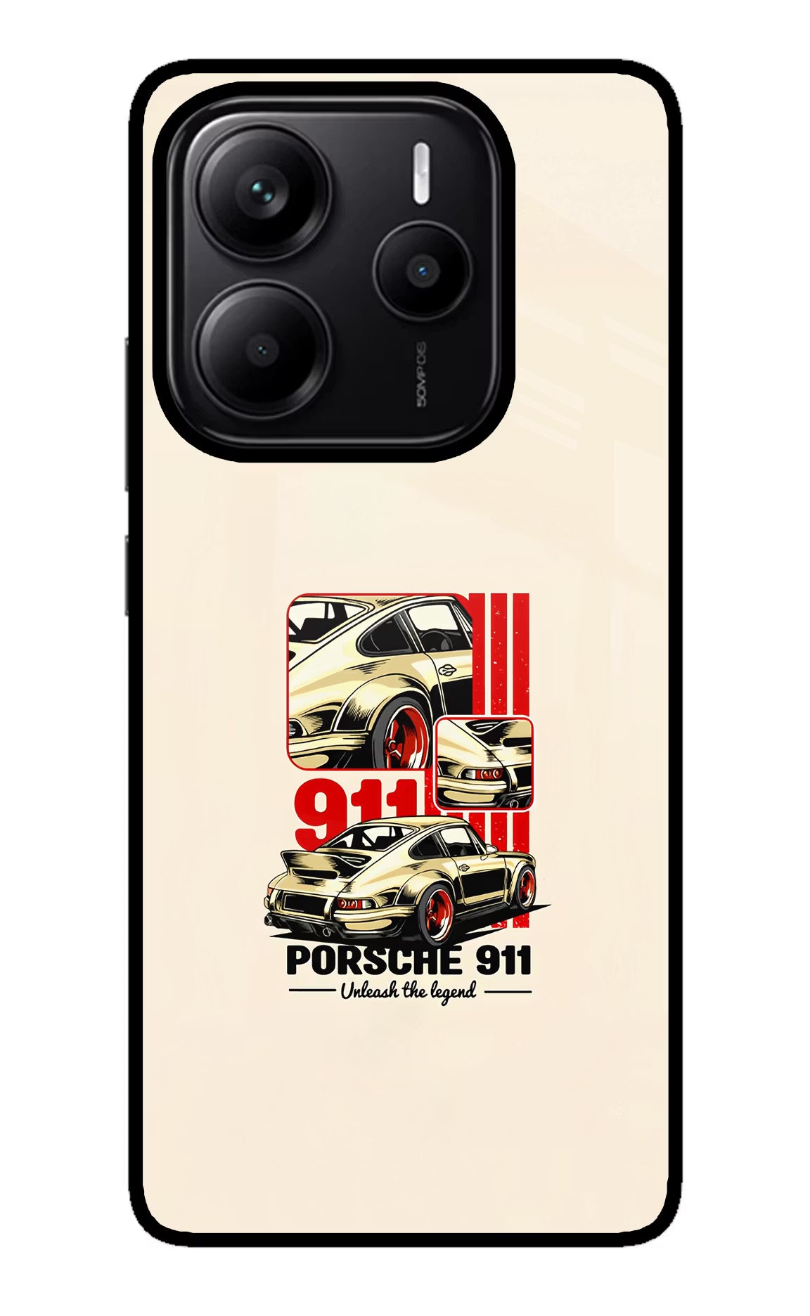 Classic Porsche 911 Redmi Note 14 5G Glass Case