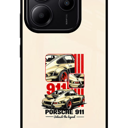 Classic Porsche 911 Redmi Note 14 5G Glass Case Back Cover by Casekaro