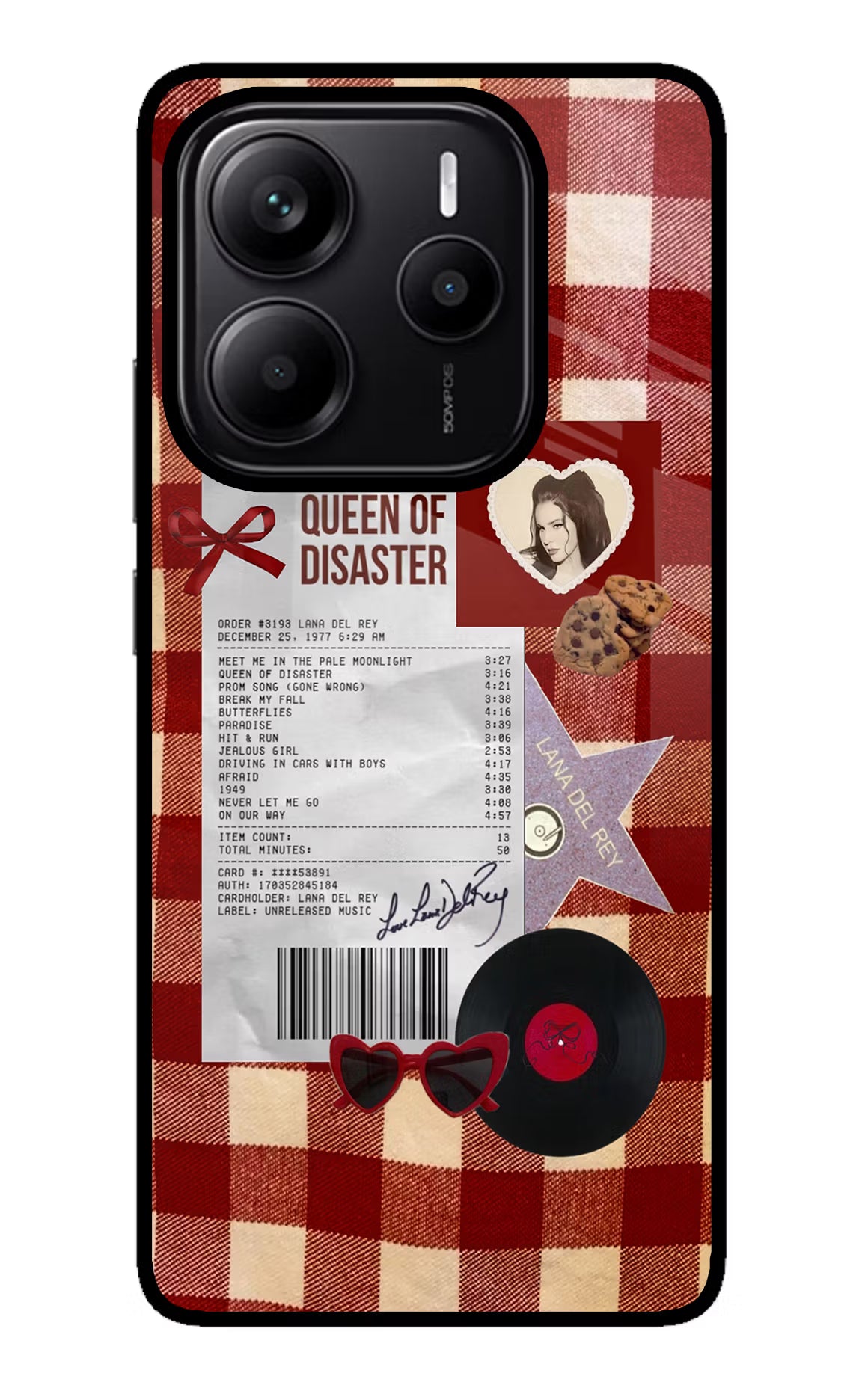 Queen of Disaster Redmi Note 14 5G Glass Case Back Cover by Casekaro