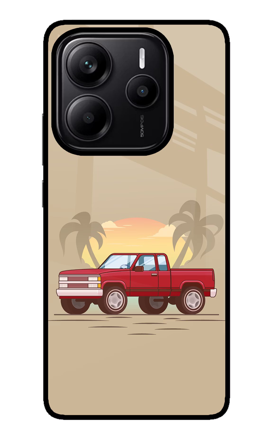 Desert Classic Drive Redmi Note 14 5G Glass Case Back Cover by Casekaro