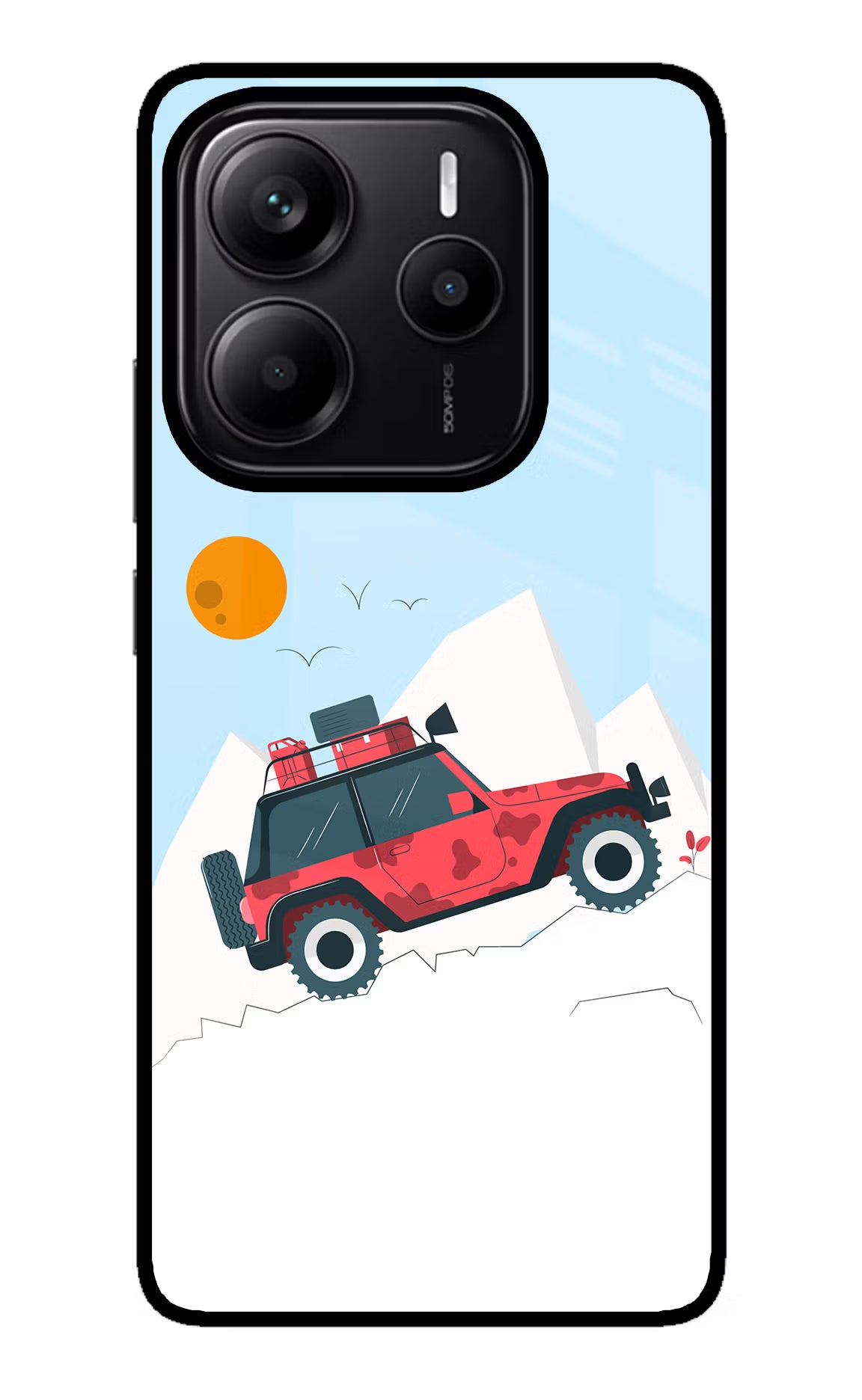 Mountain Trail Beast Redmi Note 14 5G Glass Case Back Cover by Casekaro