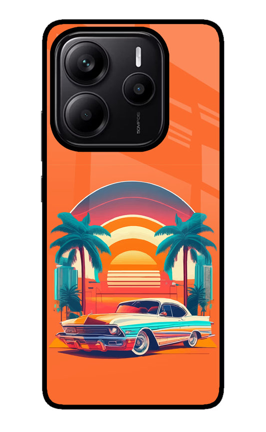 Palm Drive 80s Redmi Note 14 5G Glass Case