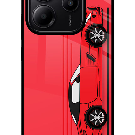 Red Velocity Redmi Note 14 5G Glass Case