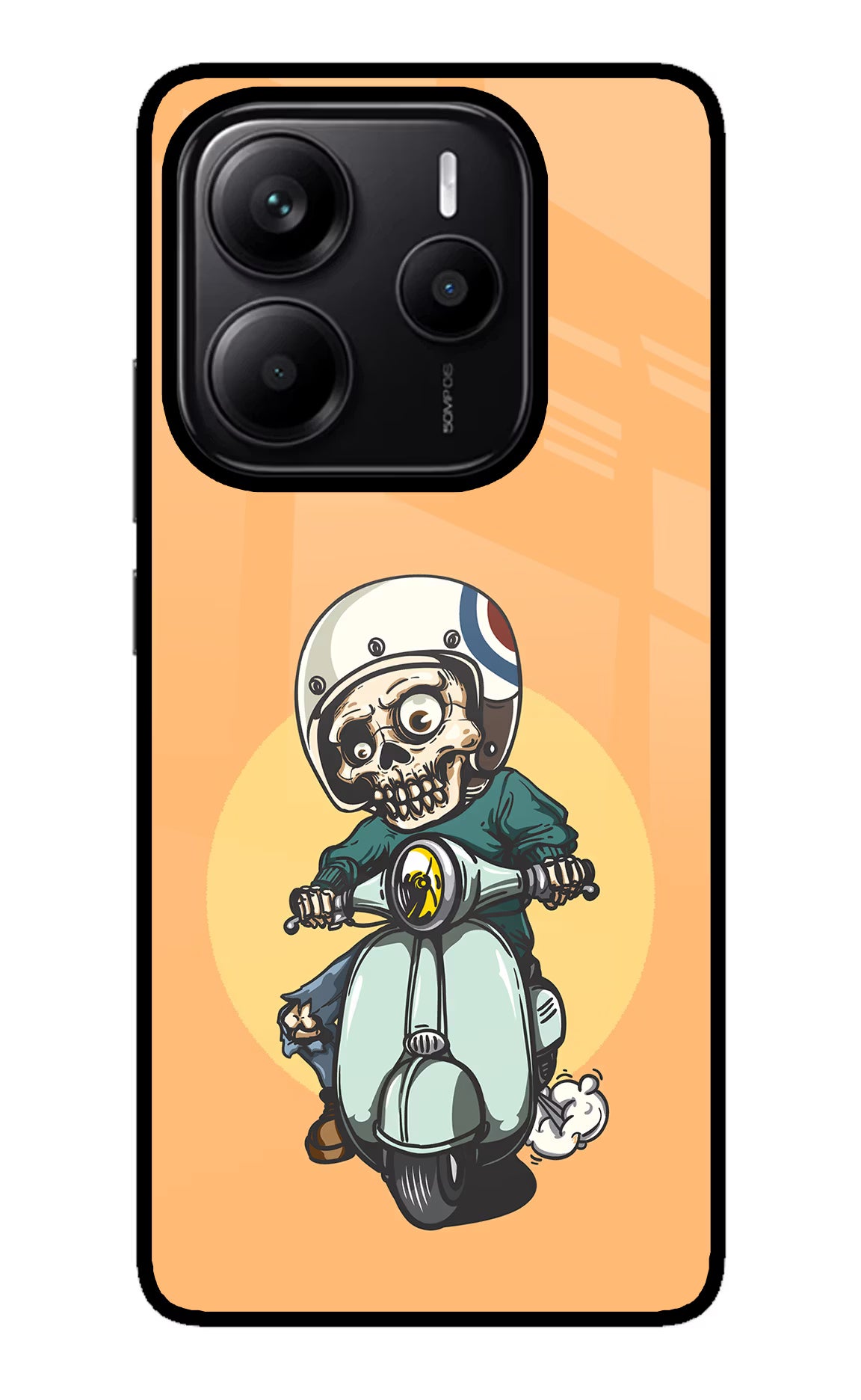 Undead Biker Redmi Note 14 5G Glass Case Back Cover by Casekaro
