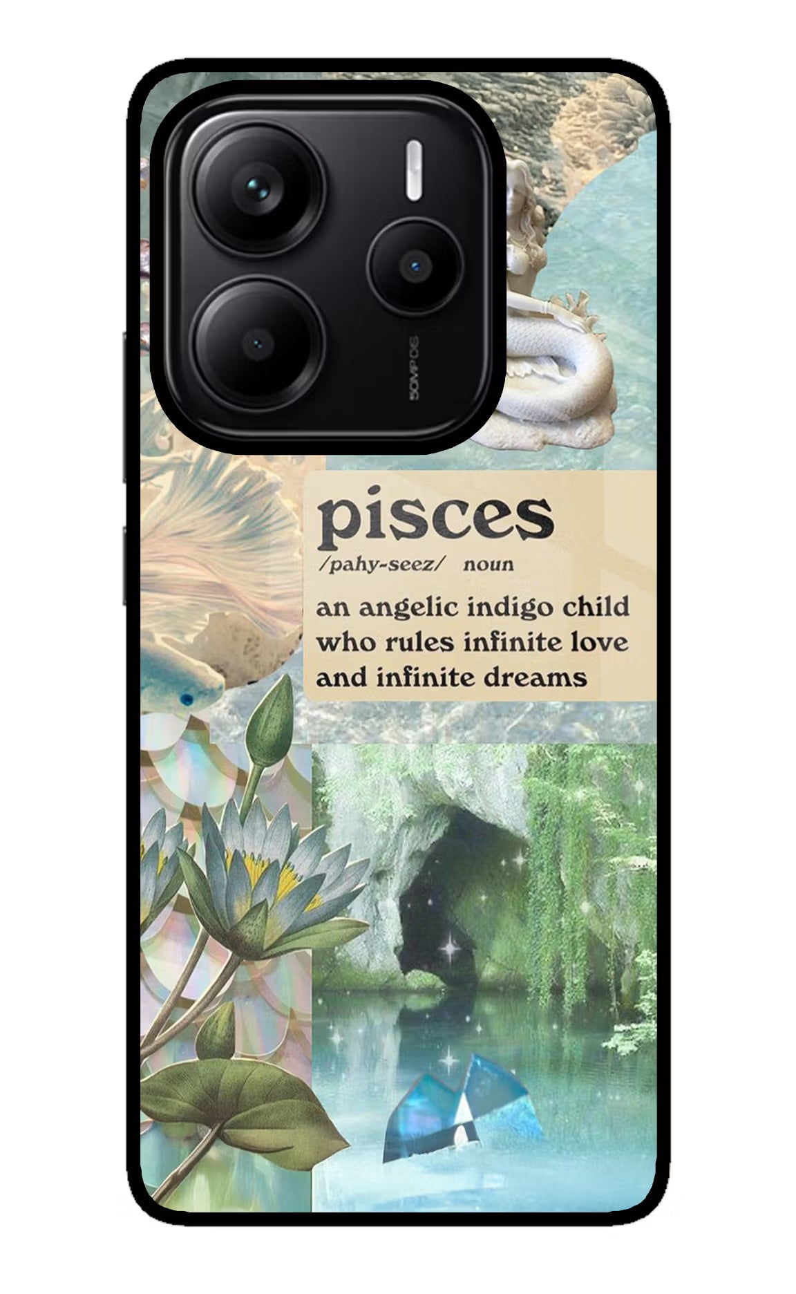 Pisces Zodiac Redmi Note 14 5G Glass Case