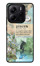 Pisces Zodiac Redmi Note 14 5G Glass Case Back Cover by Casekaro