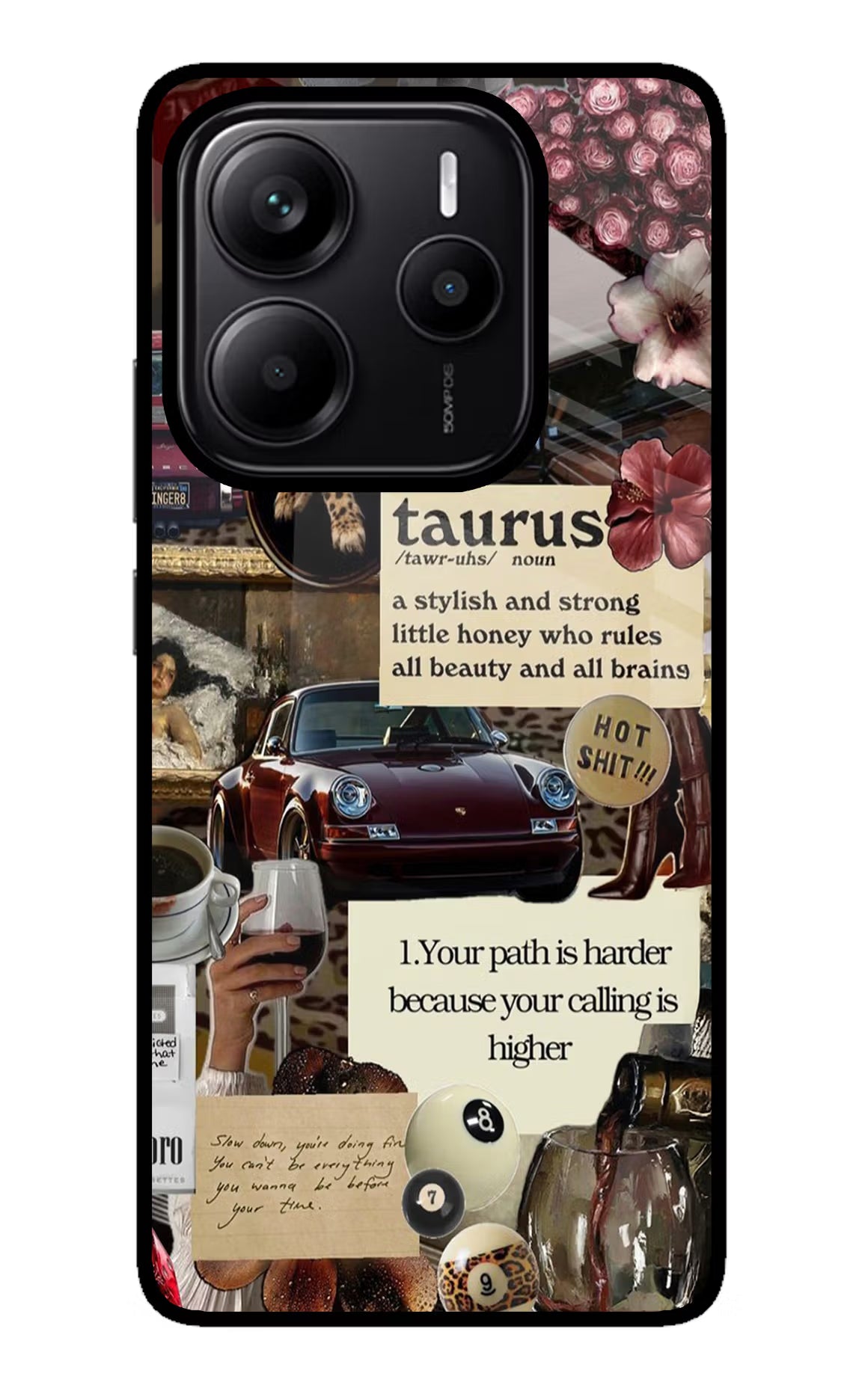 Taurus Zodiac Redmi Note 14 5G Glass Case Back Cover by Casekaro