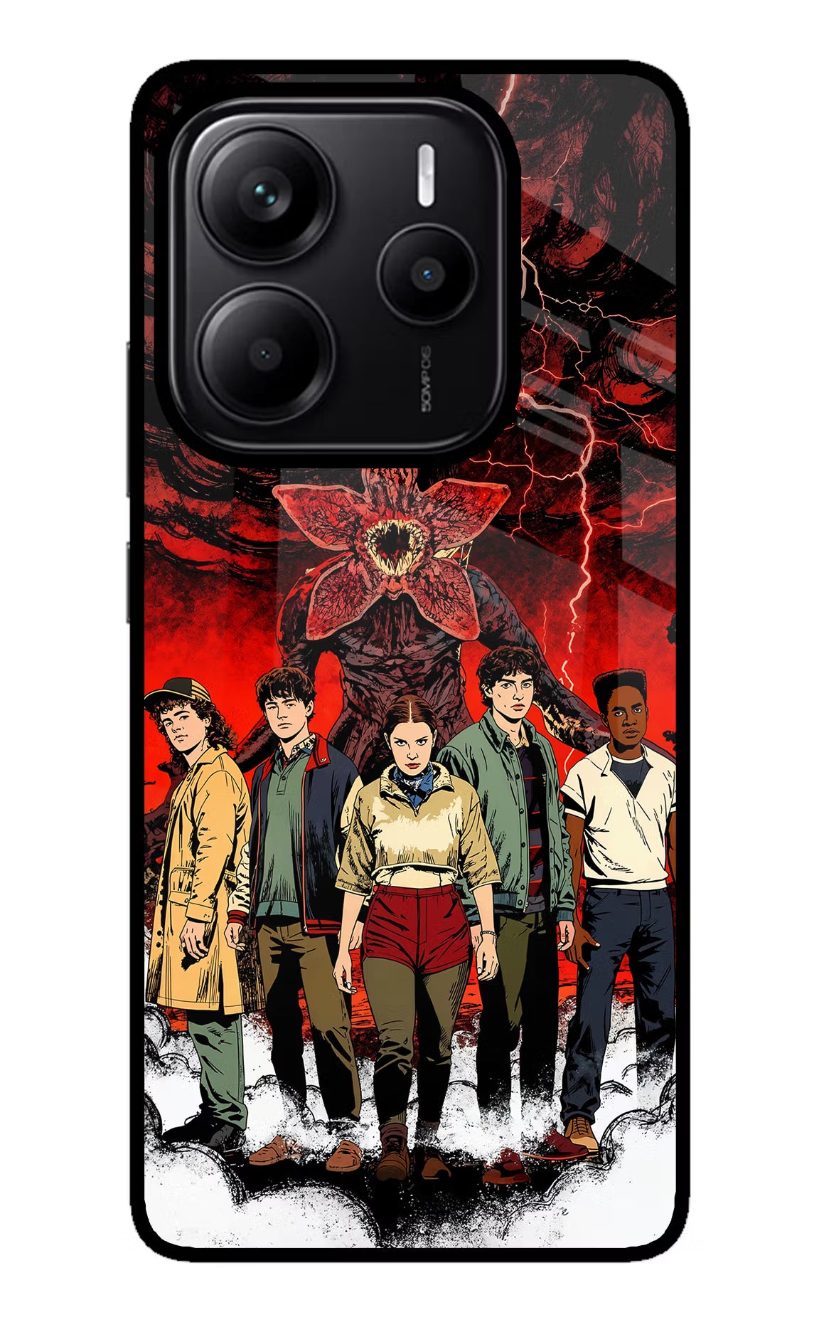 Ordinary Things Characters Redmi Note 14 5G Glass Case Back Cover by Casekaro