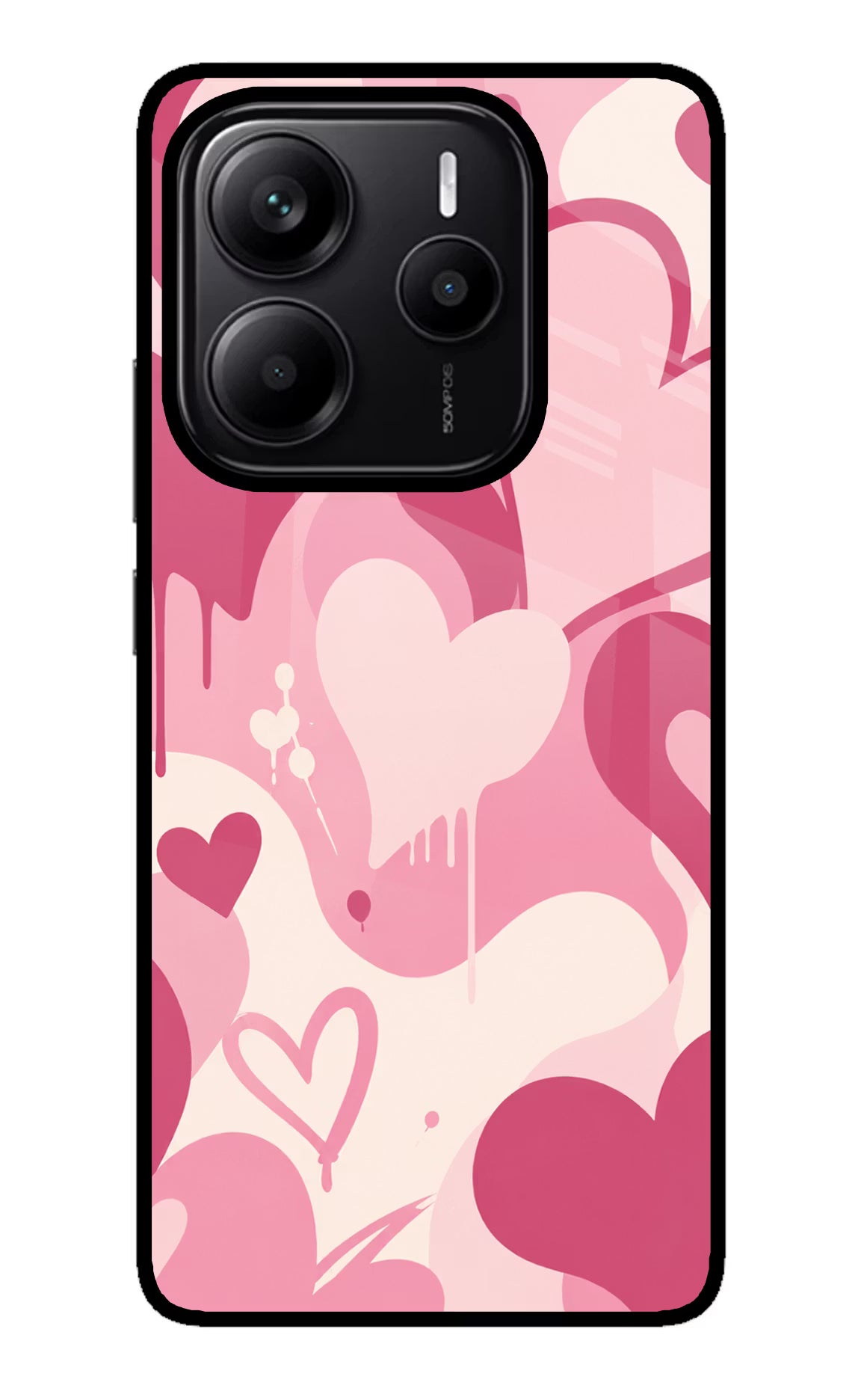 Hearty case Redmi Note 14 5G Glass Case Back Cover by Casekaro