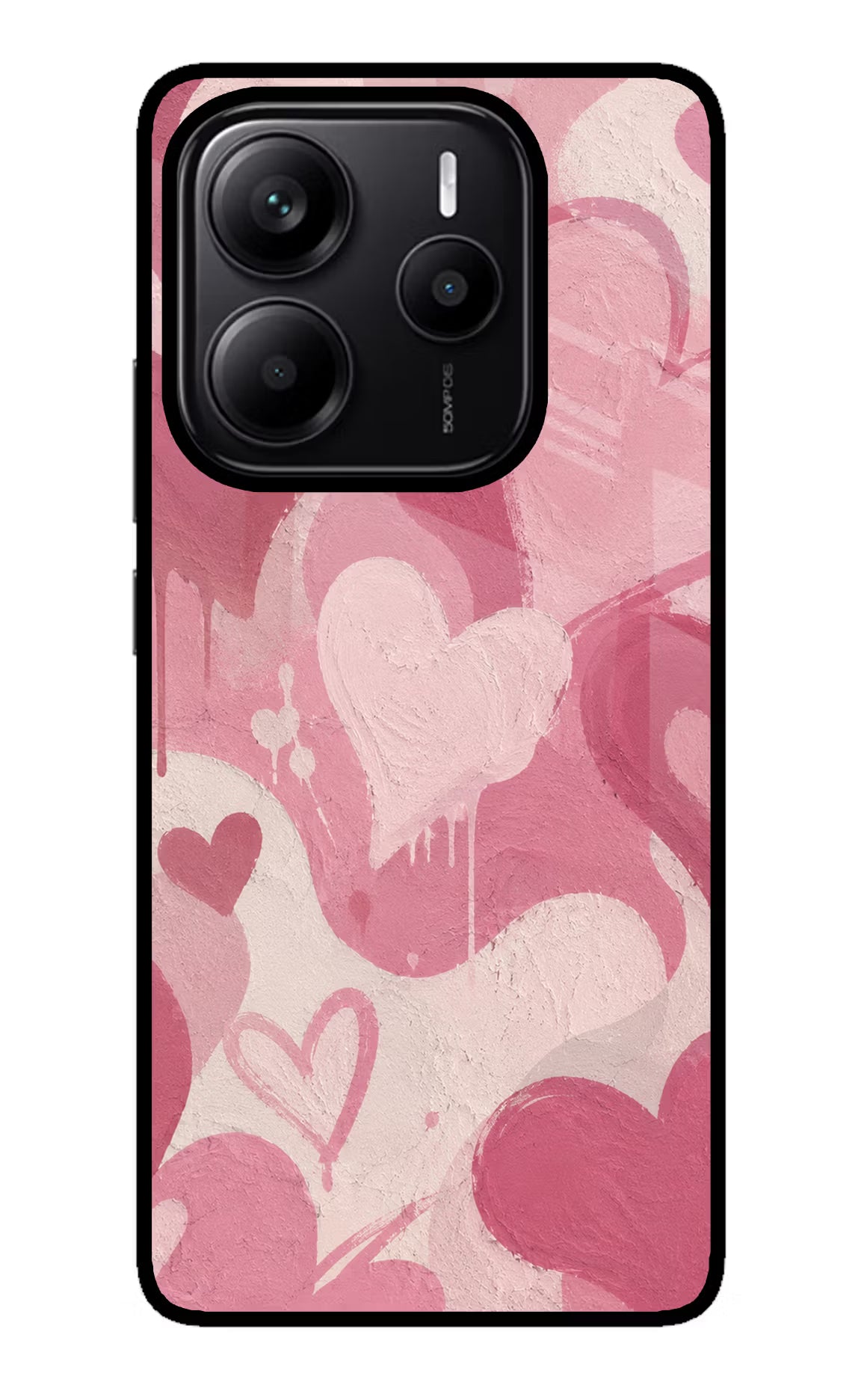 Hearty case Redmi Note 14 5G Glass Case Back Cover by Casekaro