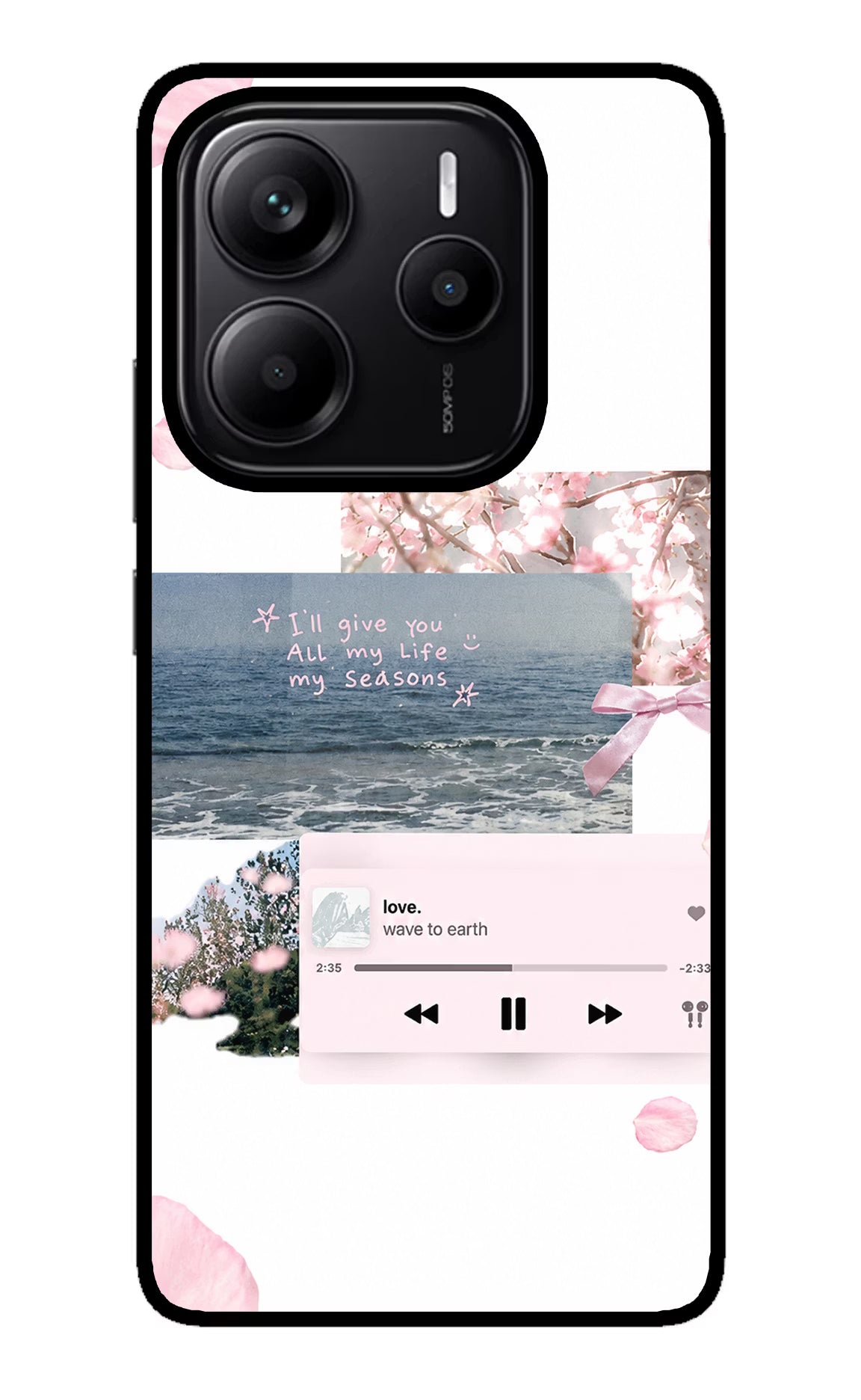 Wave to earth Redmi Note 14 5G Glass Case Back Cover by Casekaro
