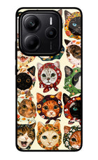 Cool Cat Redmi Note 14 5G Glass Case Back Cover by Casekaro