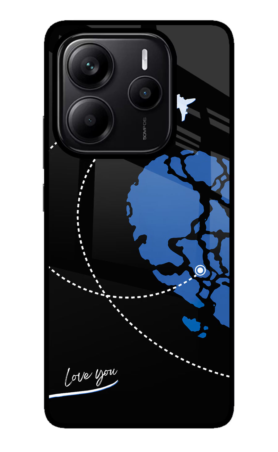 Love Orbit Redmi Note 14 5G Back Cover, Glass case