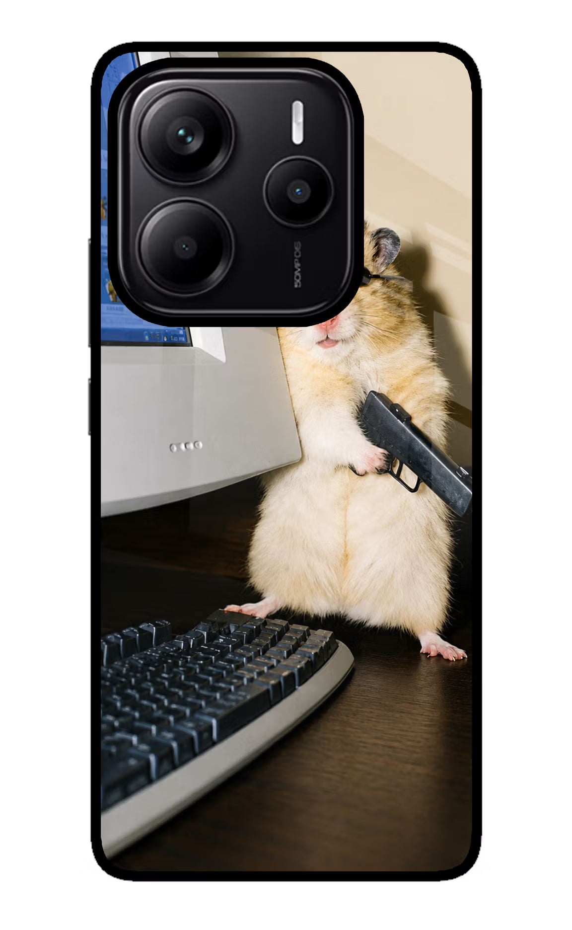 Hacker Hamster Redmi Note 14 5G Glass Case