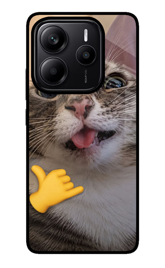 Silly Cat Call Redmi Note 14 5G Glass Case