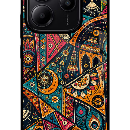 Folk Print Redmi Note 14 5G Glass Case