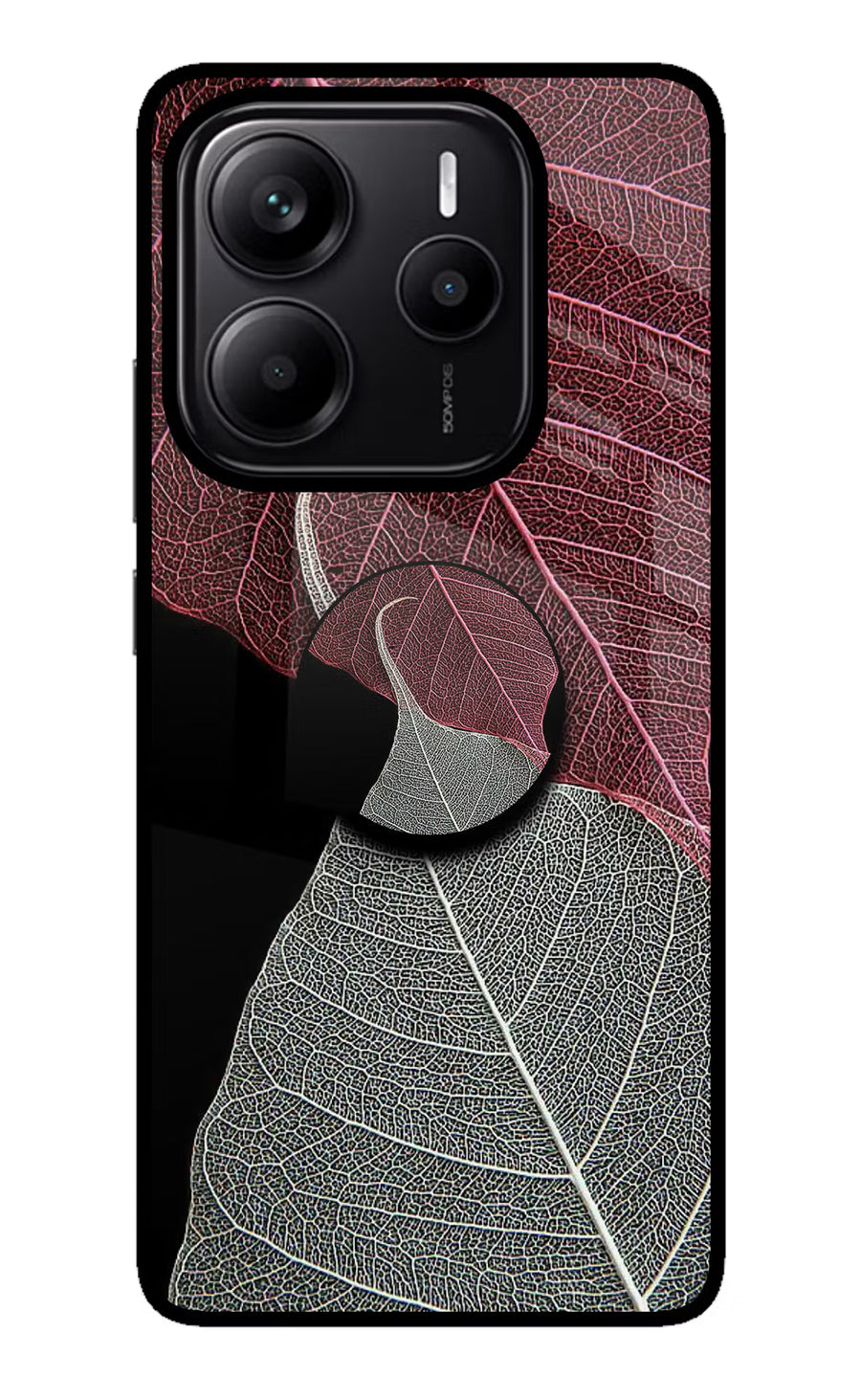 Leaf Pattern Redmi Note 14 5G Pop Case, Metal case