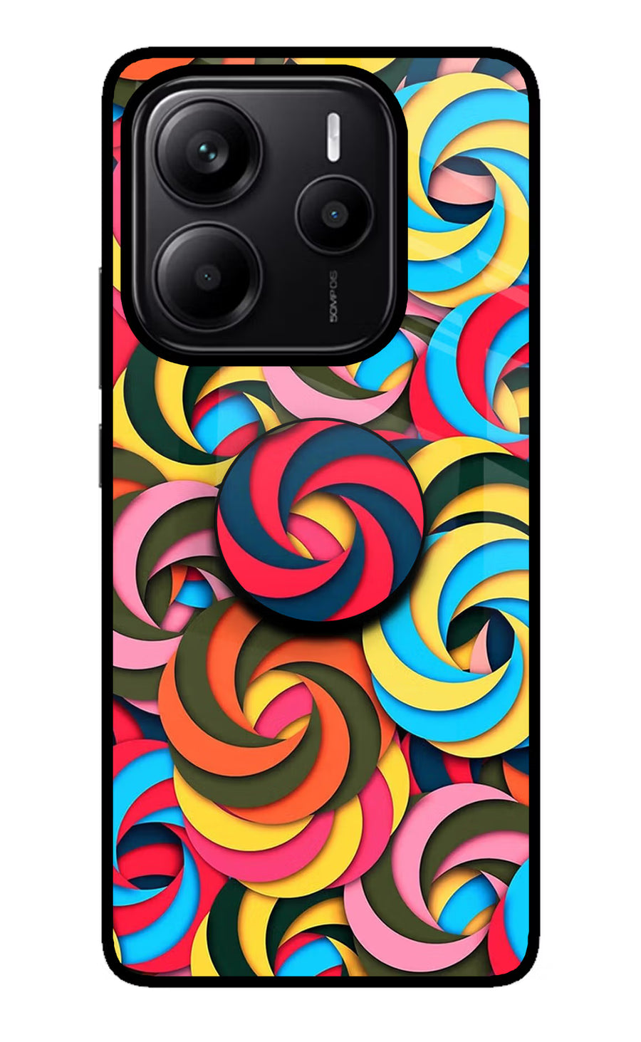 Spiral Pattern Redmi Note 14 5G Pop Case, Metal case
