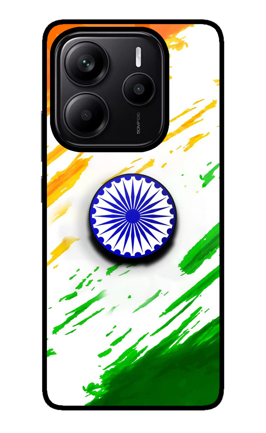Indian Flag Ashoka Chakra Redmi Note 14 5G Pop Case, Metal case