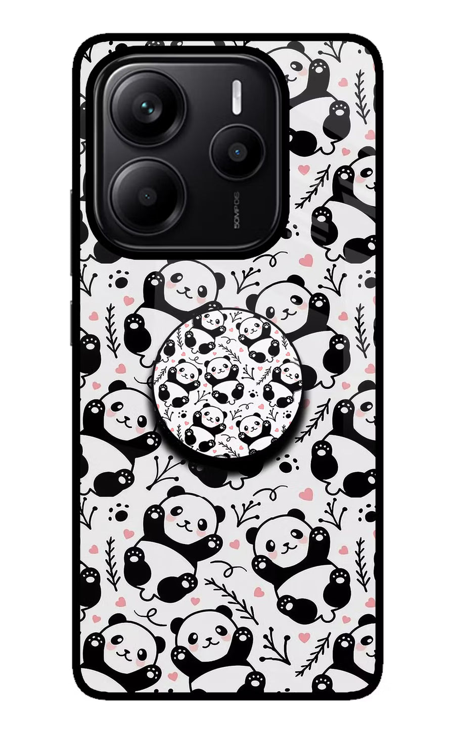 Cute Panda Redmi Note 14 5G Pop Case, Metal case