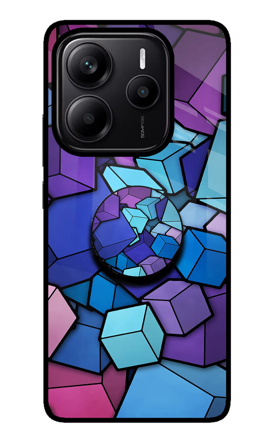 Cubic Abstract Redmi Note 14 5G Pop Case, Metal case