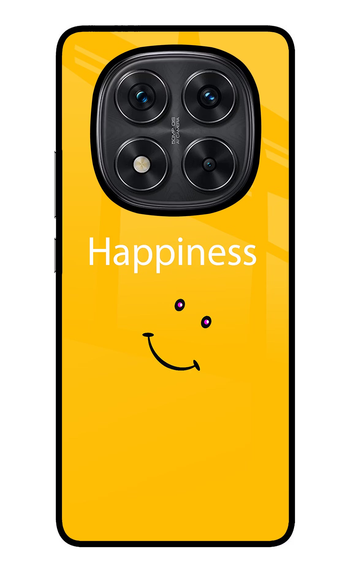 Happiness With Smiley Redmi Note 14 Pro 5G Glass Case Back Cover by Casekaro
