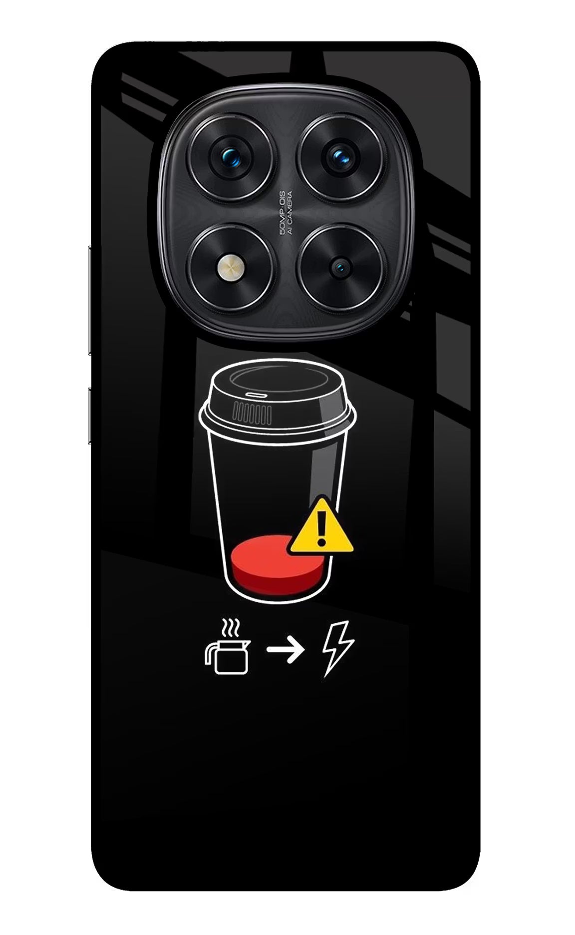 Coffee Redmi Note 14 Pro 5G Glass Case Back Cover by Casekaro